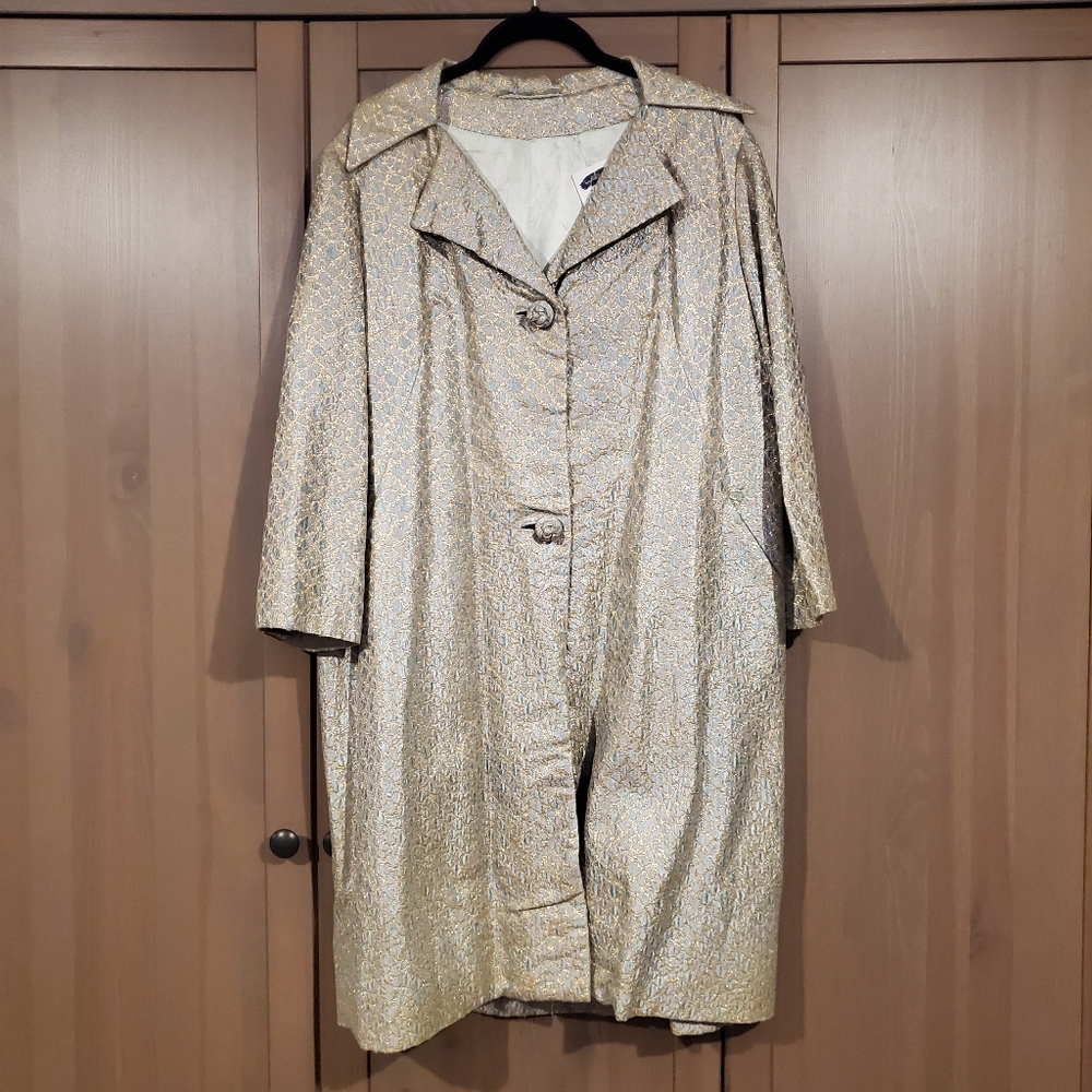 Vintage metallic brocade coat